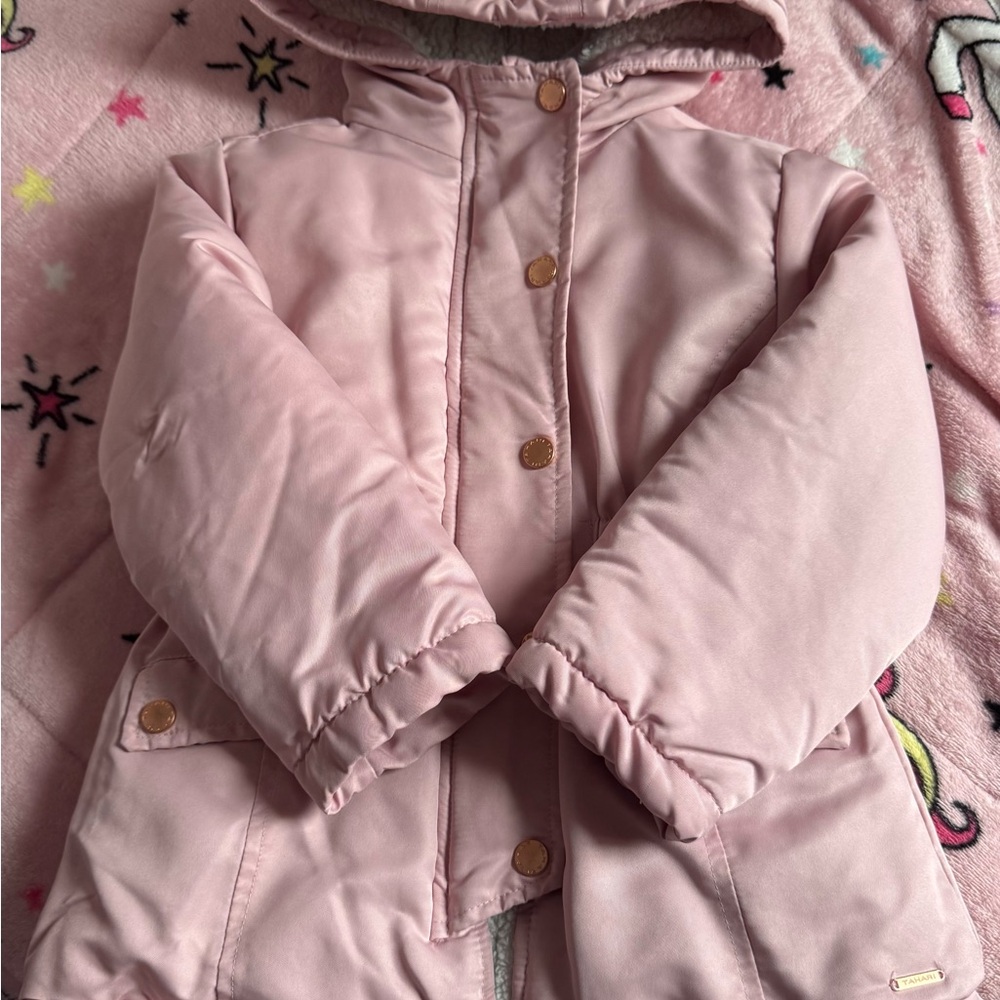 Tahari Light Pink Kids Puffer Jacket
